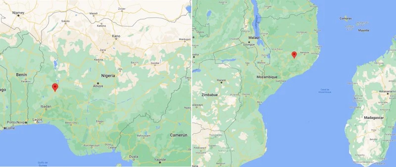 afrika mapa